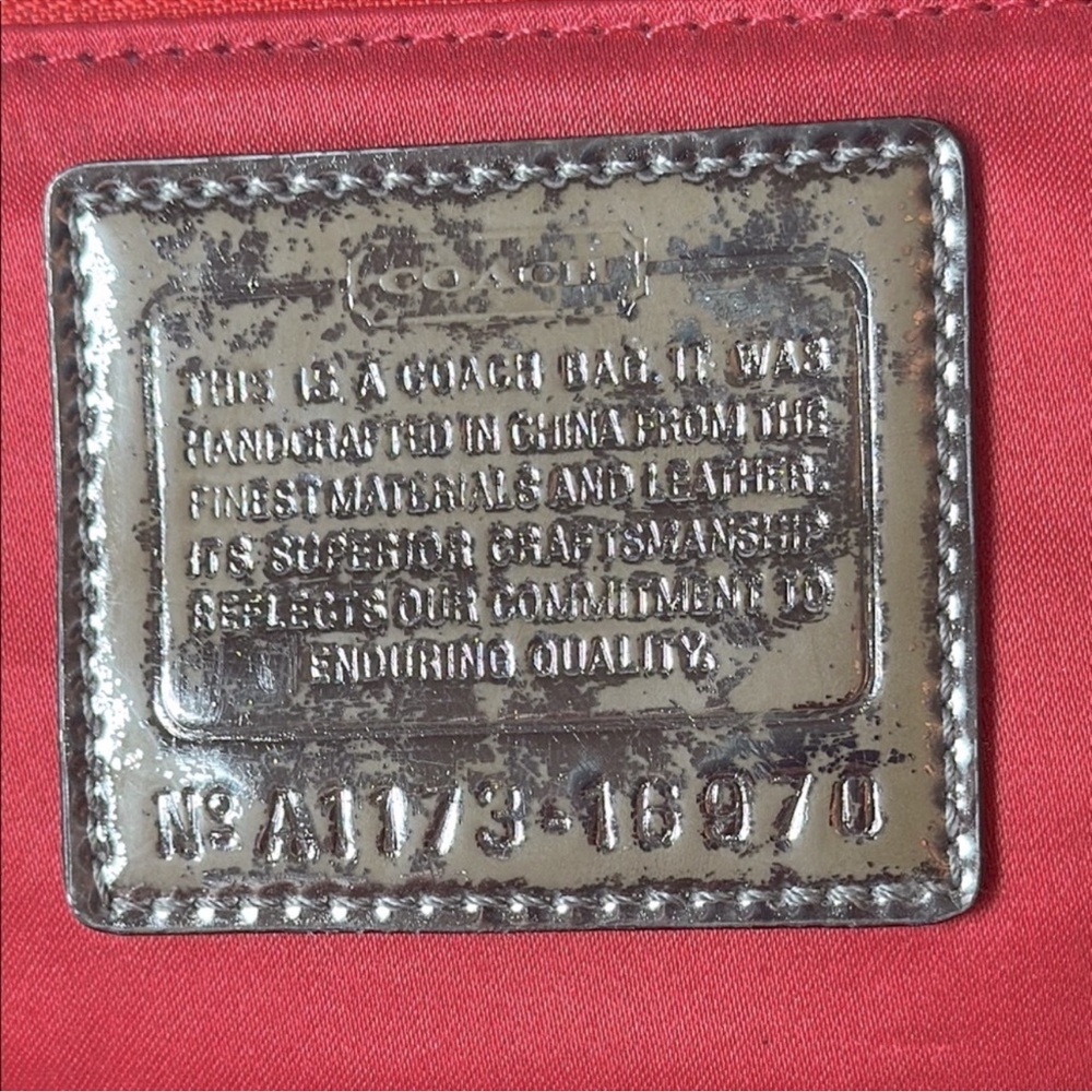 EUC COACH POPPY RARE Nautical Stripe shoulder bag - Picture 9 of 14